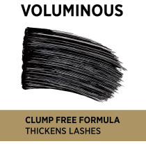 L’Oreal Paris Makeup Voluminous Mascara Original, Curved Brush Lifts & Builds Lashes Up To 5X Volume, Clump Free, Smudge Free, Black Brown, 0.28 Fl Oz