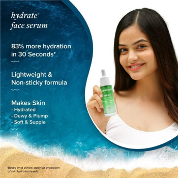 Aqualogica Hydrate+ Face Serum for Dewy & Plump Skin with Coconut Water & Hyaluronic Acid, 30 ML