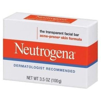 Neutrogena Acne-Prone Skin Formula Transparent Facial Bar for Unisex, 3.5 Oz