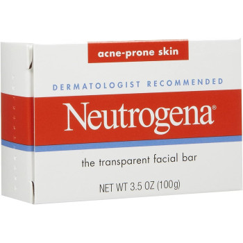 Neutrogena Acne-Prone Skin Formula Transparent Facial Bar for Unisex, 3.5 Oz