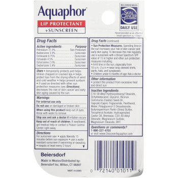 Aquaphor Lip Repair SPF 30, 35 Fl Oz, 10 ML