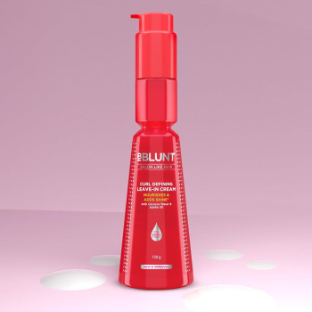 BBLUNT Curl Defining Leave-In Cream For Curly Hair With Shine Tonic, 150 G