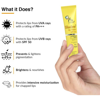 FIXDERMA Shadow SPF 50 Lip Shield, Lip Balm SPF 50, 15 G