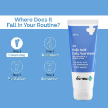The Derma Co 1 Percent Kojic Acid Face Wash with Niacinamide & Alpha Arbutin For Dark Spots & Pigmentation, 100 ML, Transparent