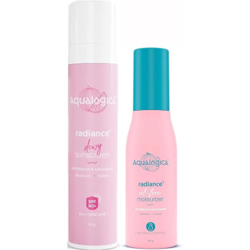 Aqualogica Radiance+ Sunscreen & Oil-Free Moisturizer Combo - SPF 50+ & Brightening