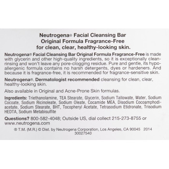 Neutrogena Original Formula Facial Bar, Fragrance Free, 3.5 Oz