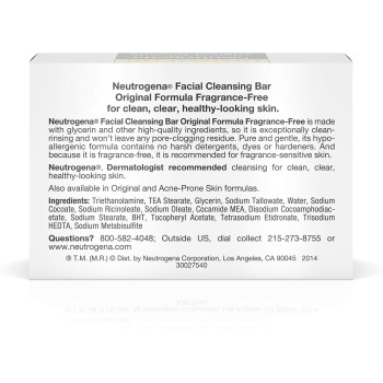 Neutrogena Original Formula Facial Bar, Fragrance Free, 3.5 Oz