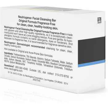 Neutrogena Original Formula Facial Bar, Fragrance Free, 3.5 Oz