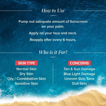 Aqualogica Detan+ Dewy Sunscreen with Cherry Tomato & Hyaluronic Acid with SPF 50 & PA++++, 80 G