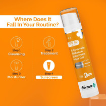 The Derma Co C-Cinamide Sunscreen SPF 50 Aqua Gel with Vitamin C & Niacinamide, PA++++, Lightweight, 50 G