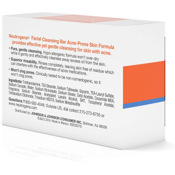 Neutrogena Facial Cleansing Bar Treatment for Acne-Prone Skin, 3.5 Oz
