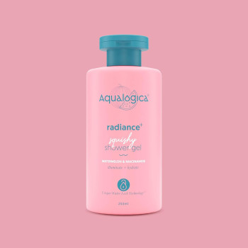 Aqualogica Body Wash Radiance+ Squishy Shower Gel with Watermelon & Niacinamide for Deeply Cleansed for Women & Men, 250 ML