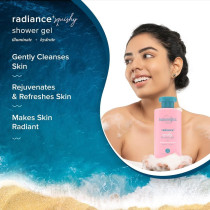 Aqualogica Body Wash Radiance+ Squishy Shower Gel with Watermelon & Niacinamide for Deeply Cleansed for Women & Men, 250 ML