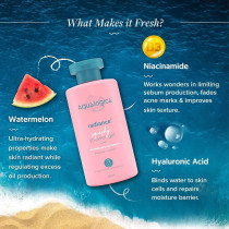 Aqualogica Body Wash Radiance+ Squishy Shower Gel with Watermelon & Niacinamide for Deeply Cleansed for Women & Men, 250 ML