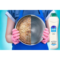 Diversey Multi Cream, Non Abrasive Stain Removal for Washroom, Sink, Tub, Tiles and Stainless Steel Surfaces, Lemon Fragrance, 500 ML