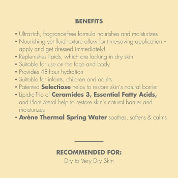 Avene Trixer Nutrition Nutri-Fluid By For Women, 13.52 Oz Balm