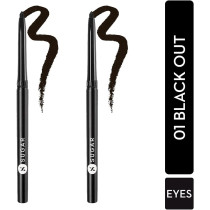 SUGAR Cosmetics Kohl Of Honour Intense Kajal, 01 Black Out (Duo)