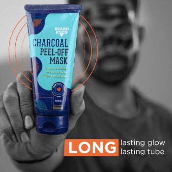 BEARDHOOD Activated Charcoal Peel Off Mask, 100 G (Peel Off Mask)