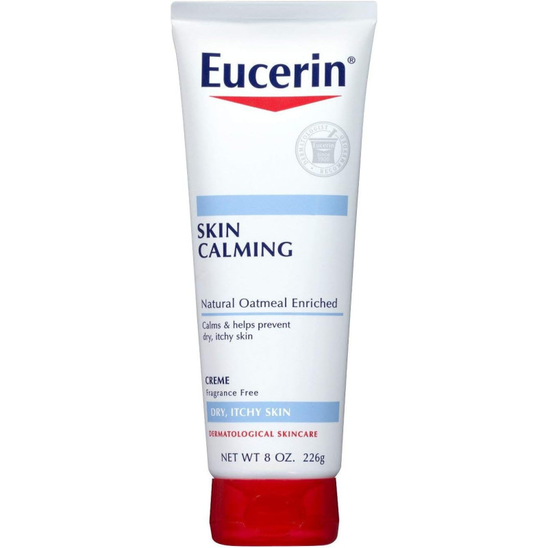 Eucerin Skin Calming, Fragrance Free Creme, 8 Oz (Pack of 2)