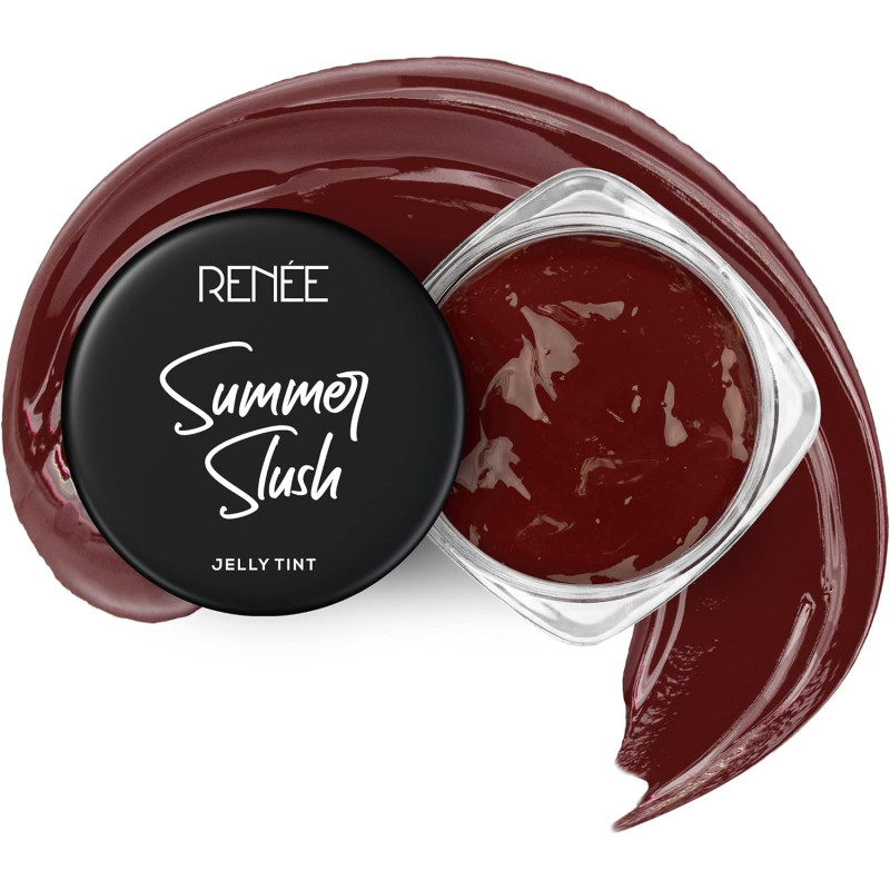 RENEE Summer Slush Jelly Tint For Lips & Cheeks with 98 Percentage Natural Fruit Extracts, Keeps Lips Soft & Moisturized, 100 Percentage Vegan, Luscious Cherry, 13 G