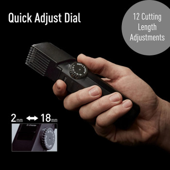 PANASONIC Beard Hair Trimmer ER2051 - Rechargeable, Stainless Steel Blade, Made In Japan, Black