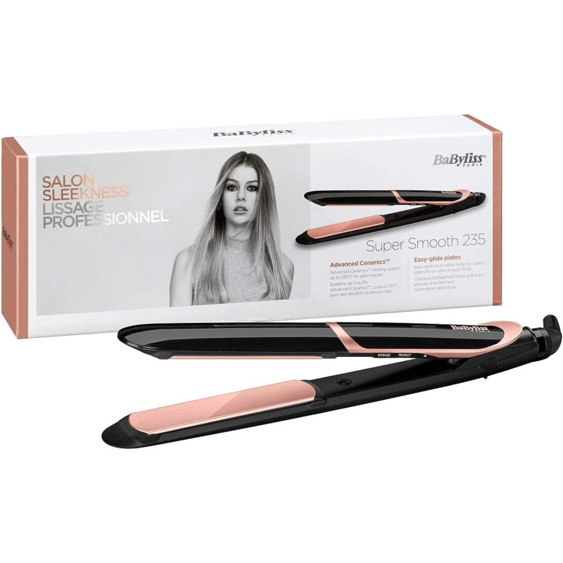 BaByliss Shimmer Hair Straightener, Black - ST391SDE
