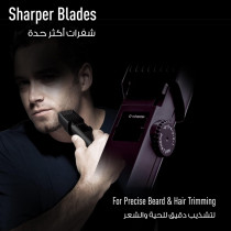 PANASONIC Men's Beard/Hair Trimmer ER2031 - Rechargeable, Stainless Steel Blade, Made in Japan, Black