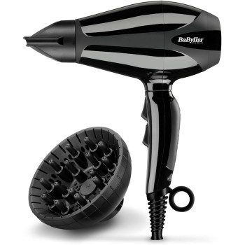 BaByliss Compact Pro 2400 Hair Dryer AC, Italian Made, 6715DSDE (Black)