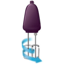 PHILIPS Viva Collection Hand Mixer 400W, White/Deep Purple, HR3740/11 - International Version