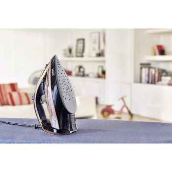Tefal Ultimate Pure Steam Iron Box, 3100 W, Blush & Black, Plastic/Durilium, FV9845M0