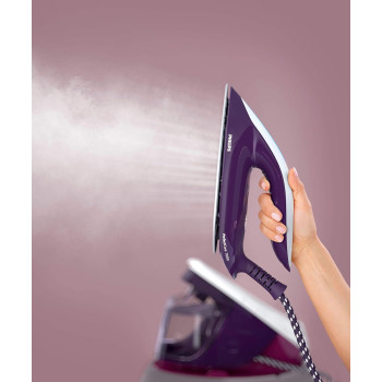PHILIPS Steam Generator Iron Box, 2100W, 1.8L Water Tank, Purple, PSG7028/36