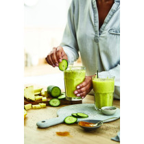 KENWOOD Glass Blender 800W Smoothie Blender/Smoothie Maker 1.5L, Silver - BLP44.270SS
