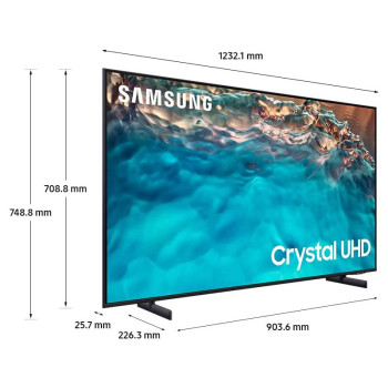 SAMSUNG 65 Inch Crystal UHD Smart TV (2022) BU8100 UA65BU8100UXZN Titan Gray