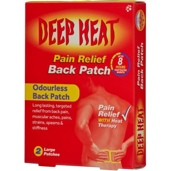Deep Heat Pain Relief Heat Patches, 4 count (Pack of 1)
