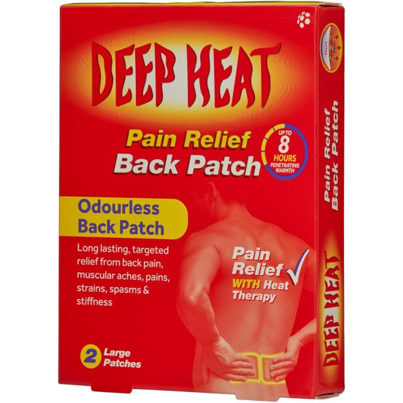 Deep Heat Pain Relief Heat Patches, 4 count (Pack of 1)