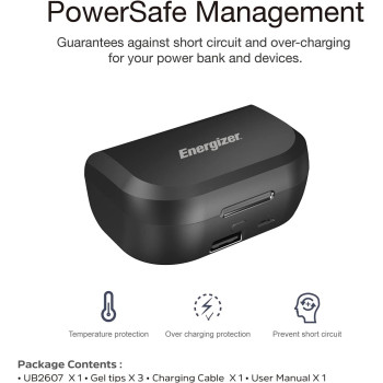 Max Tws Noise Cancellation Earbuds, 2600 Mah Charging Case, 60 Hours Usage, 4 Hrs Playing Time, Ipx4 Water Resistance, Lcd Indicator, Black