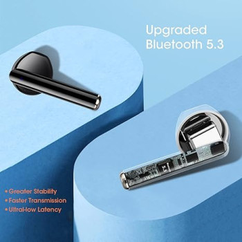 Blackview Bluetooth Earbuds Airbuds6, Wireless Headphones in-Ear, Bluetooth 5.3, Long Playtime, Ultra-Light and Ergonomic Wireless Earphones, Touch Control