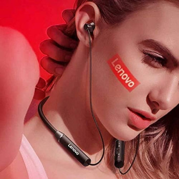 Lenovo Wireless Neckband Earphone He05 (Black)