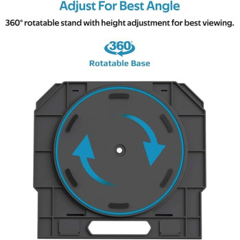 Promate Laptop Stand, 2-In-1 Foldable Laptop and Smartphone Riser Stand with 360 Degree Rotatable Base, Multi-Angle Adjustable Height and Anti-Slip Grip