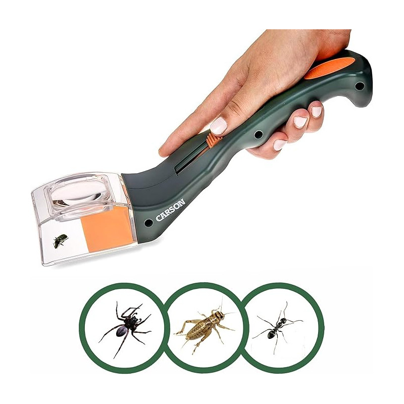 Carson HU-10 BugView Bug Catcher with Built in Magnifier, Green