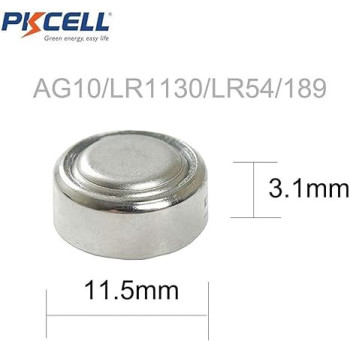 Al Sindan AG10 Pkcell Ultra Alkaline Button Battery for LR1130/LR54 (10 Pieces,1.5V)