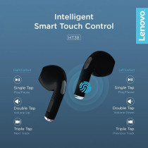 Lenovo True Wireless Stereo Half In-Ear Earphones HT38 (Black)
