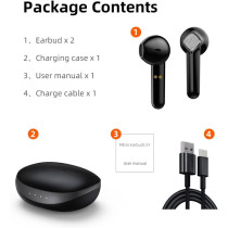 Mibro S1 Earphone TWS Bluetooth 5.0 IPX5 600mAh HiFi Stereo Noise Reduction Touch Control Wireless Headphone (Black)