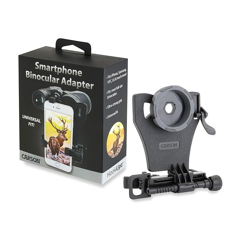 Carson IB-700 HookUpz Universal Smartphone Digiscoping Adapter for Full Sized Binoculars, Black