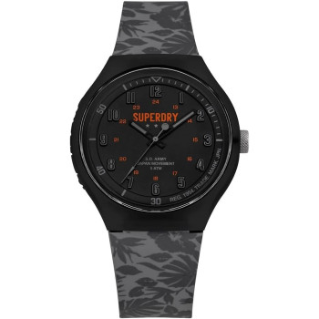 Superdry SYG225E Men's Analogue Quartz Watch with Silicone Strap, Bracelet