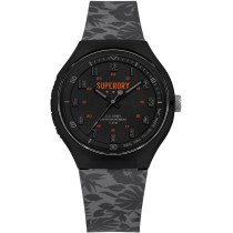 Superdry SYG225E Men's Analogue Quartz Watch with Silicone Strap, Bracelet