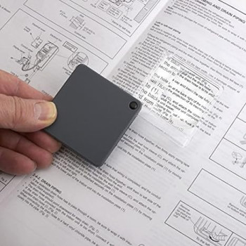 Carson GN-44 Magniflip Plus Folding 2.5x/5x/7x Pocket Magnifier with Built-In Case, Black