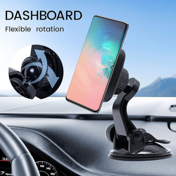 Phone Mount for Car, Jollyfit Magnetic Dashboard & Windshield Universal Car Phone Holder Mount