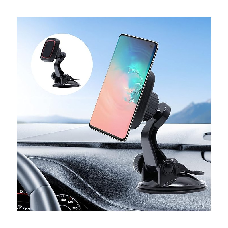 Phone Mount for Car, Jollyfit Magnetic Dashboard & Windshield Universal Car Phone Holder Mount