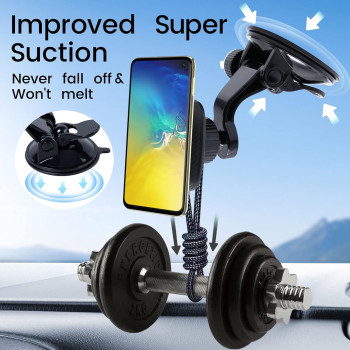 Phone Mount for Car, Jollyfit Magnetic Dashboard & Windshield Universal Car Phone Holder Mount